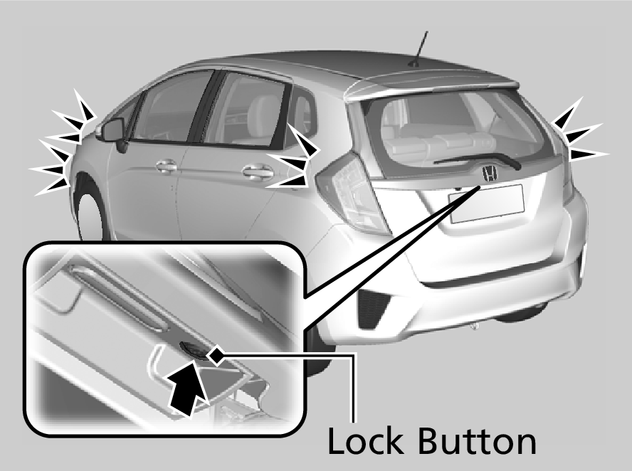 Honda Jazz Lock Button