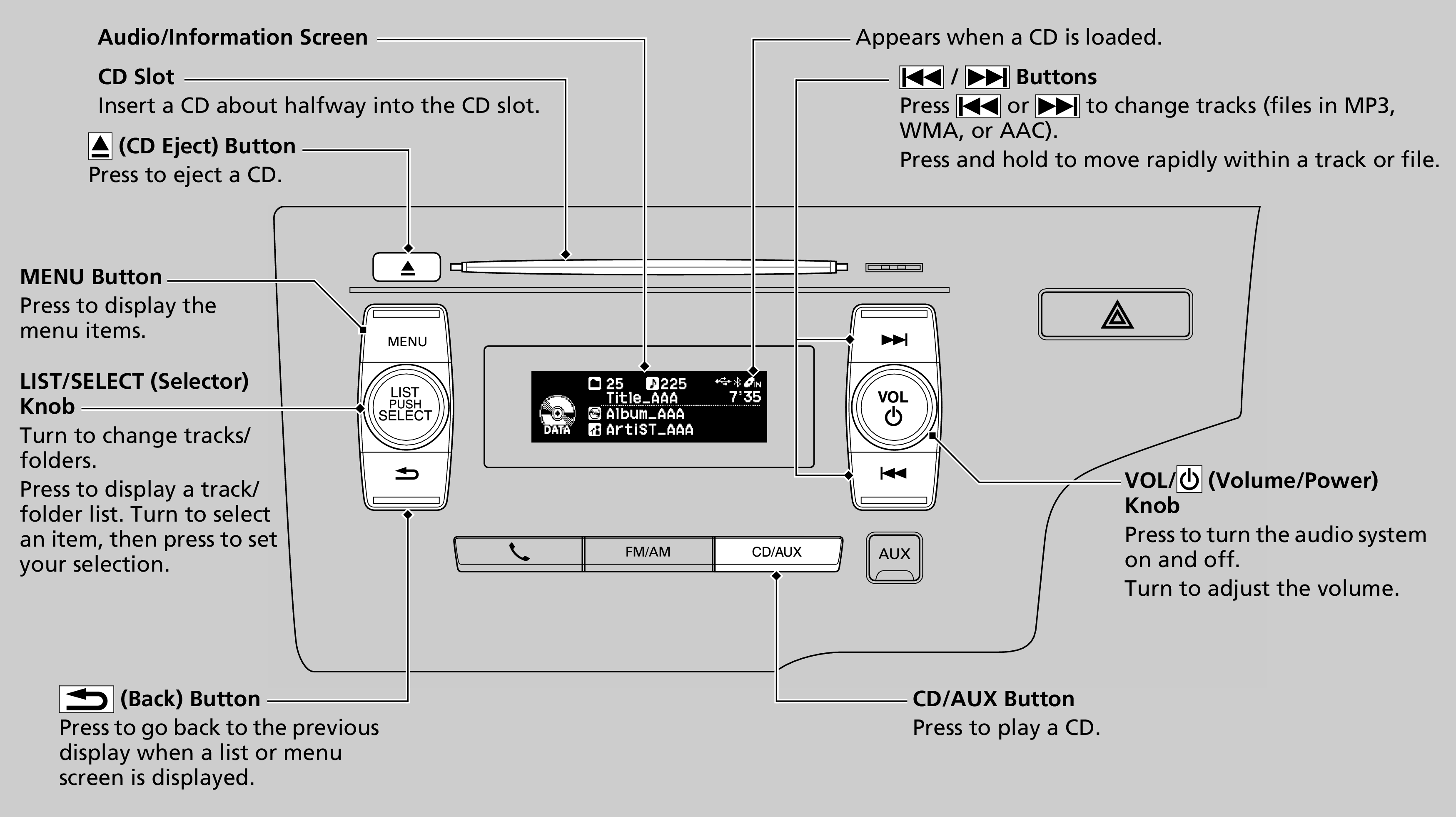 Honda Jazz Display Menu Settings